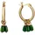 Celesta Ohrstecker CELESTA gelb 925 Sterling Silber vergoldet Malachit one-size