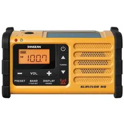 Sangean MMR-88 tragbares Radio mit Spannungsversorgung via Solarzellen & Handkur...