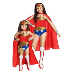 Rubie ́s Kostüm Wonder Woman Deluxe, Original lizenziertes “Wonder Woman” Kostüm rot