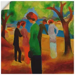 Artland Wandfolie »Dame in grüner Jacke«, Gruppen & Familien, (1 St.), selbstklebend Artland Farbe Bild(er): bunt