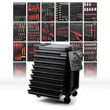Mephisto Proline Werkzeugwagen 9 Schubladen voll bestückt Black