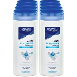 Hairwell Shampoo Anti Schuppen Hydro Balance 300 ml, 8er Pack