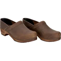 Sanita Clog Wood-Jamie Closed Herren - Braun 41 EU