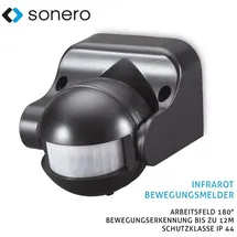 Sonero Bewegungsmelder Sonero Infrarot-Bewegungsmelder X-IM041 - Innen- / Außenmontage, schwa