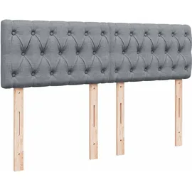 vidaXL Boxspringbett 140 x 200 cm Hellgrau
