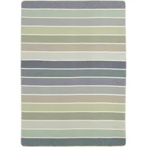 Biederlack Wohndecke Cotton Lines grün 150x200 cm - grün;grau