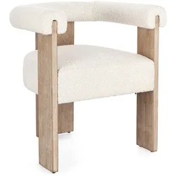 Esszimmerstuhl Agape aus Boucle, Natur / Natur
