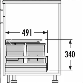 HAILO Separato K 600 34 l Hellgrau