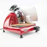 Berkel Aufschnittmaschine - Red Line 250 rot - Allesschneider + 100% handgefertigtes Schneidebrett - Neues Modell Sonderpreis