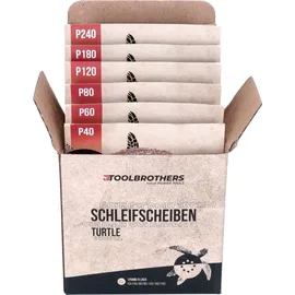 Crankbrothers DBO 180 Z Akku Exzenterschleifer 18 V 125 mm + Schleifpapier Set