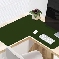 YUR Customize Schreibtischunterlage, Eck-Computer-Schreibtischmatte, L-förmige Schreib-/Gaming-Matte, PU-Leder, wasserdicht, Tischschutz, Schreibunterlage, 60 x 120 cm, Grün