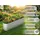 prestige home Hochbeet Stahl Oval L 320 x 80 x 80 cm Silber