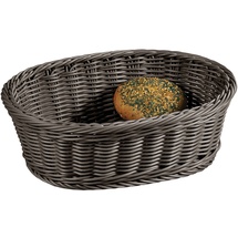 KESPER 19826 Brot- Obstkorb oval, 29,5 x 23 x 9,5 cm, grau