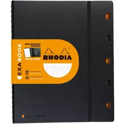 RHODIA Collegeblock EXABOOK, A4+, kariert, schwarz