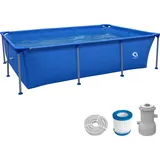 Avenli Pool Komplettset 258x179x66cm blau mit Filterpumpe & Sicherheitsleiter BLAU No Size