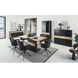 MCA Furniture MCA Cesena Tisch mit Säule 180x100(280) cm Holzwerkstoff/Schwarzgrau
