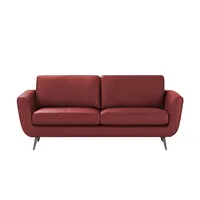 SOHO Ledersofa Smilla ¦ rot ¦ Maße (cm): B: 197 H: 85 T: 93