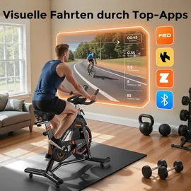 YoSuDa Heimtrainer Fahrrad schwarz