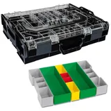 BS SYSTEMS GMBH & CO Sortimo Systemkoffer L-Boxx 102 schwarz mit transparentem Deckel + Insetboxen G3