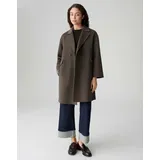 Opus Damen Mantel | HAVILDA Doppelreiher aus Double Wollmix Midnight Brown, 38 - 38