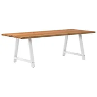 VidaXL Esstisch Hellbraun 240x100x74 cm Massivholz Eiche Rechteckig -