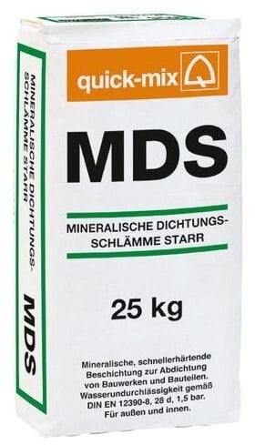 quick-mix MDS Mineralische Dichtungsschlämme starr - 25 kg Sack