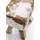 Wohnling Hocker WL5.109 Leder 30 x 47 x 30 cm Braun/Weiß