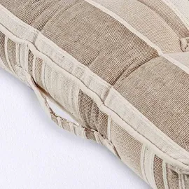 Homescapes Sitzkissen Morocco beige gestreift 40/40/8 cm