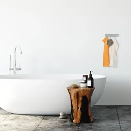 Relaxdays Hakenleiste selbstklebend 3er Set Silber