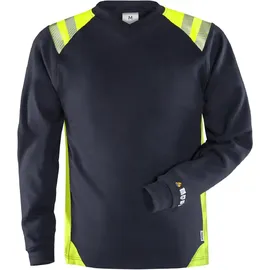 Fristads Multinorm Langarmshirt 7360 TFL" Flamestat marine/gelb - XS