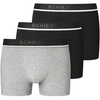 SCHIESSER 95/5 Shorts Organic Cotton Webgummibund schwarz/grau L 3er Pack