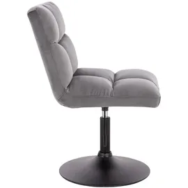 Home Deluxe Pokerstuhl Samt hellgrau 4er Set