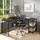 Tectake tectake® Schreibtisch Hamilton 138 x 138 x 75,5 cm