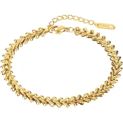Firetti Armband »Schmuck Geschenk Edelstahl Armschmuck Herzkettengliederung Liebe« Firetti gelbgoldfarben