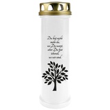 HS Candle 5er Pack Grabkerzen mit Motiv, Grablicht mit Brenndauer von ca. 4 Tage, Motiv: Baum, in vielen weiteren Varianten