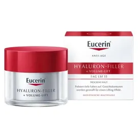 Eucerin Hyaluron-Filler + Volume-Lift Tagespflege Creme für trockene Haut LSF 15 50 ml