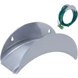 Relaxdays Schlauchhalter 30 m Metall grau