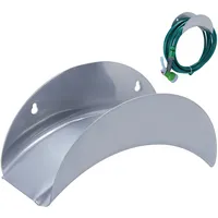 Relaxdays Schlauchhalter 30 m Metall grau