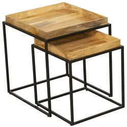 INTERIA Home & Living Beistelltisch BANGALORE, 2er-Set Gartentisch Tisch Garten