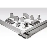 Helios Ventilatoren FK-EV 150/125 Flachkanal Endstück 150x50mm, 90 Grad, Anschluss Für Tellerventile Dn 125