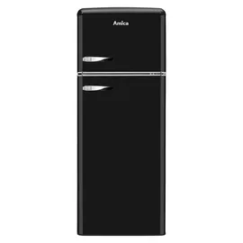 Amica KGC 15634 S Retro-Kühl-Gefrierkombination (206 l, 1440 mm hoch, Schwarz)