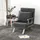 Homcom Schlafsessel Kunstleder 69 x 80 x 65 cm Grau mit Kissen