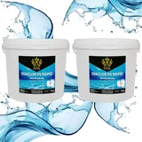 HAF® Schnelllösliche Chlortabletten 20g mit hohem Aktivchlor Gehalt | Chlortabs 20g, 10 kg | S-Tabletten für Desinfektion von Pool, Schwimmbad & Whirlpool - Qualität: Made in Europe - Menge: 2 x 5 kg