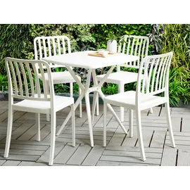 Beliani Sersale Gartenstuhl 42 x 42 x 82 cm weiß 4 St.