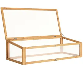 Tectake tectake® Frühbeet Aufsatz für Hochbeet 115x53x34cm - braun