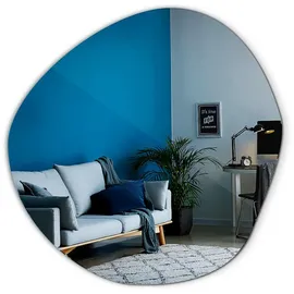 Coloray Tulup Spiegel, Blaugrau, Glas, Formgebogen, 47.9x48.3x0.4 cm, Spiegel, Wandspiegel