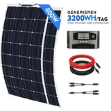 400W 18V Solarpanel Flexible Monokristallin Solarmodule Solaranlage Wohnmobil Komplettset für Boot Camping