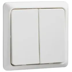 Elso 506394 Doppeltaster 42V/1A Aufputz flach RENOVIERUNG reinweiß