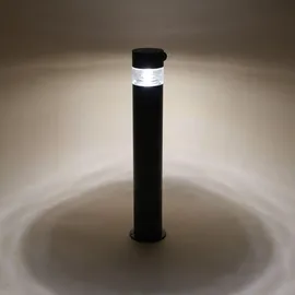 esotec Solar Pollerleuchte Edelstahl 49,5 cm inkl. Bewegungsmelder schwarz