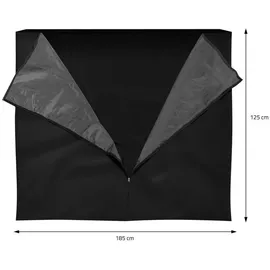 ML-Design Kaminholzregal Abdeckung Kunststoff 185 x 125 cm Schwarz